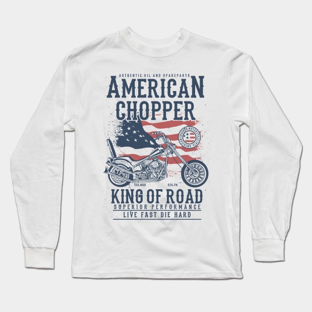 Motorcycle Shirt | American Made | American Chopper Tshirt | Choppers | Motorcycles Long Sleeve T-Shirt by MrWatanabe